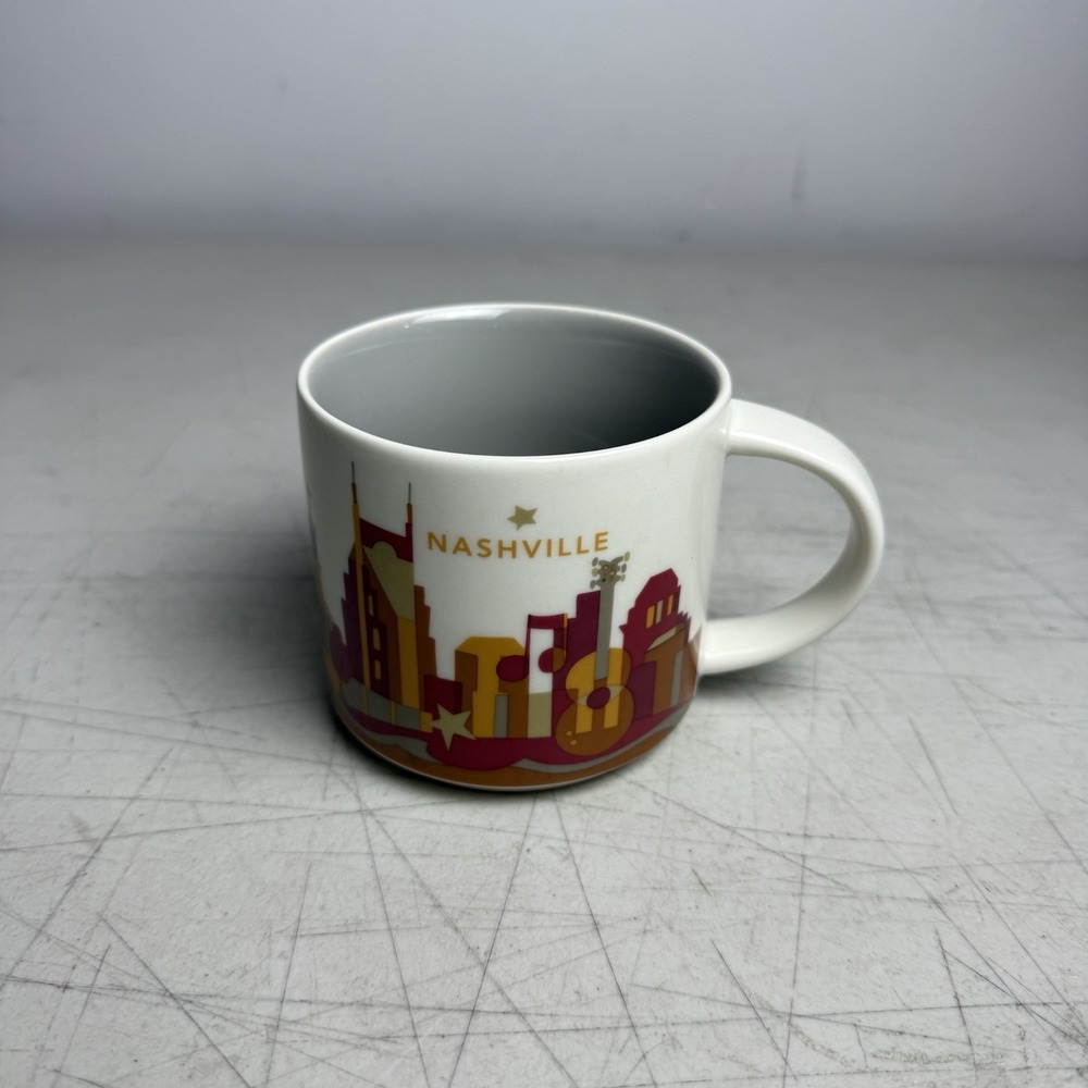 Starbucks Nashville You Are Here Collection Series 14oz Coffee Tea Mug Cup EUC